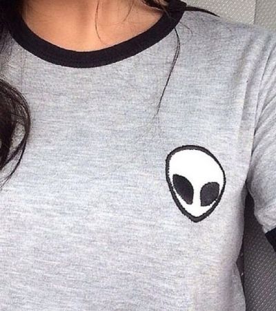 Alien shirt/ koszulka z kosmitą