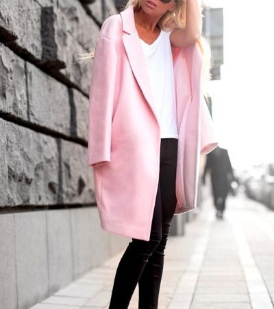 Jasno - różowy płaszcz